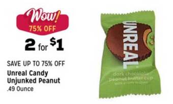 Grocery Outlet Unreal Candy Unjunked Peanut offer