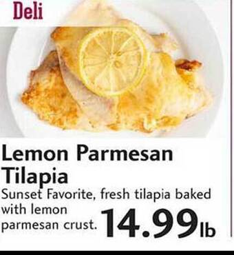 Sunset Foods Lemon Parmesan Tilapia offer
