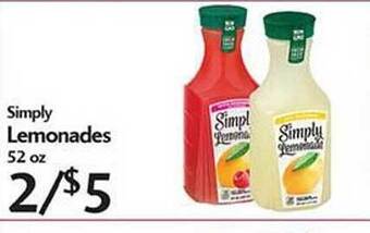 Sunset Foods Simply Lemonades offer