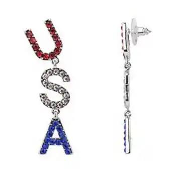 Kohl's Celebrate together™ americana "usa" simulated crystal nickel free earrings offer