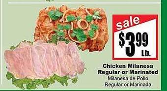 Rancho Markets Chicken Milanesa Regular Or Marinated offer