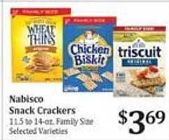 Rosauers Nabisco Snack Crackers offer