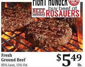 Rosauers Fresh Ground Beef offer