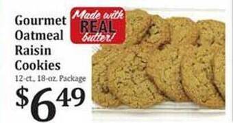 Rosauers Gourmet Oatmeal Raisin Cookies offer