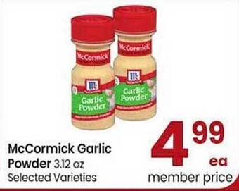 Safeway McCormick Garlic Powder offer