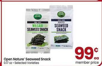 Safeway Open Nature Seaweed Snack offer