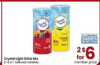 Safeway Crystal Light Drink Mix offer