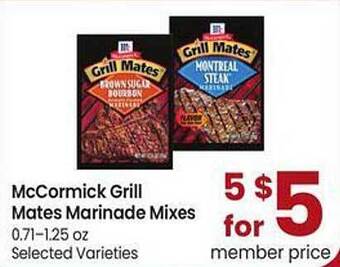 Safeway McCormick Grill Mates Marinade Mixes offer