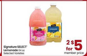 Safeway Signature Select Lemonade offer