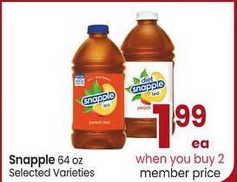 Safeway Snapple offer