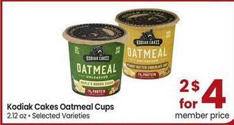 Safeway Kodiak Cakes Oatmeal Cups offer
