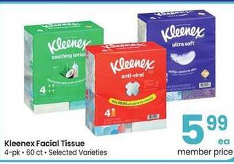 Safeway Kleenex Facial Tissue offer