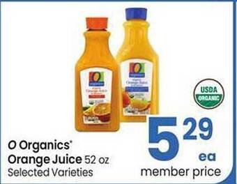 Safeway O Organics Orange Juice offer