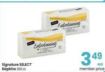 Safeway Signature Select Napkins offer