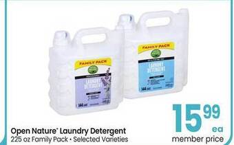 Safeway Open Nature Laundry Detergent offer