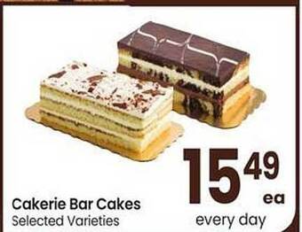 Safeway Cakerie Bar Cakes offer