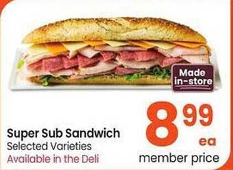 Safeway Super Sub Sandwich offer