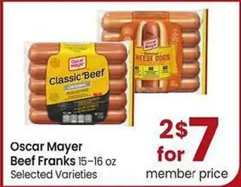 Safeway Oscar Mayer Beef Franks offer