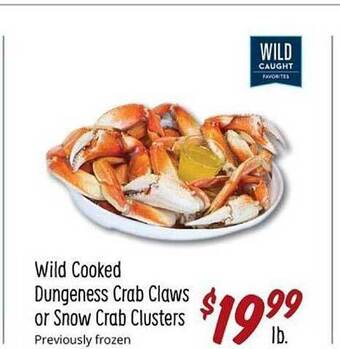 Sprouts Farmers Market Wild Cooked Dungeness Crab Claws Or Snow Crab Clusters offer