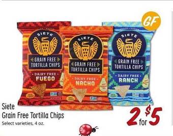 Sprouts Farmers Market Siete Grain Free Tortilla Chips offer