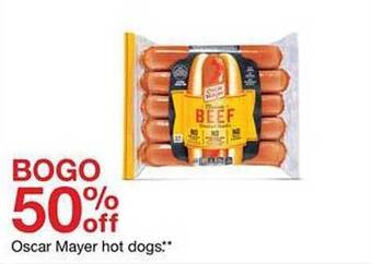 Target Oscar Mayer Hot Dogs offer