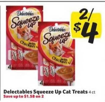 Winn Dixie Delectables Squeeze Up Cat Treats offer