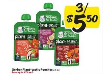 Winn Dixie Gerber Plant-Tastic Pouches offer