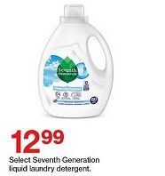 Target Select Seventh Generation liquid laundry detergent offer
