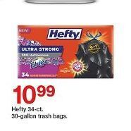 Target Hefty Trash Bags offer