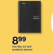 Target Five Star Academic Planner offer