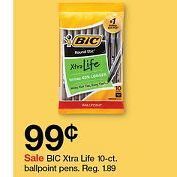 Target BIC ballpoint pens offer