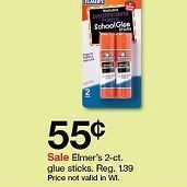 Target Elmer's 2-ct. glue sticks offer