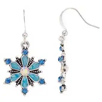 Kohl's Blue snowflake nickel free drop earrings offer