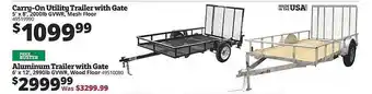 Rural King Carry-on Utility Trailer With Gate, Aluminum Trailer With Gate offer