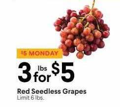 Nob Hill Red Seedless Grapes offer