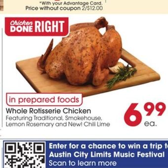 Giant Eagle Whole Rotisserie Chicken offer