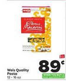 Weis Markets Weis Quality Pasta offer