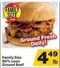 Weis Markets Family Size 80% Lean Ground Beef offer