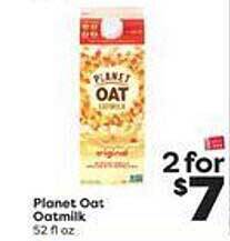 Weis Markets Planet Oat Oatmilk offer
