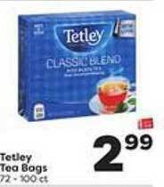 Weis Markets Tetley Tea Bags offer