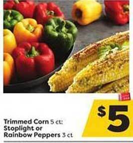 Weis Markets Trimmed Corn, Stoplight Or Rainbow Peppers offer