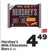 Weis Markets Hershey's Milk Chocolate Bars offer