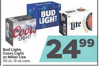 Weis Markets Bud Light, Coors Light Or Miller Lite offer