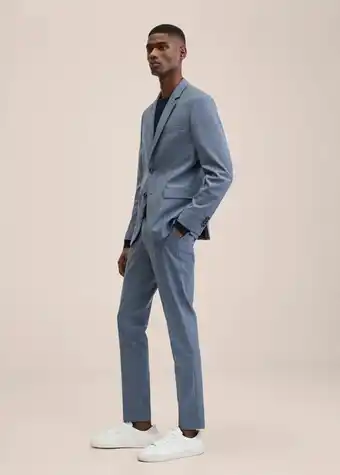 Mango Super slim fit checked tailored pants offer