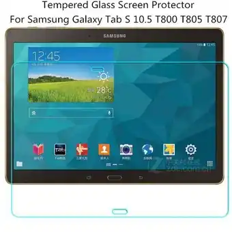 AliExpress Lcd clear screen protector for samsung galaxy tab s 10.5" sm-t800 t805 explosion-proof 0.3mm hd tempered glass premium 9d fil offer