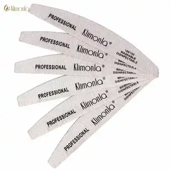AliExpress 7pcs/lot professional wooden nail files 100/180 grit grey boat thick sandpaper sanding buffer files beauty tools diy salon offer