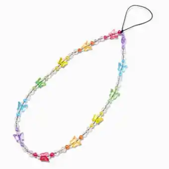 Claire's Rainbow butterfly phone wrist strap offer