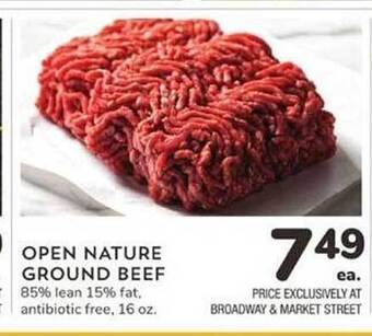Albertsons Open Nature Ground Beef offer