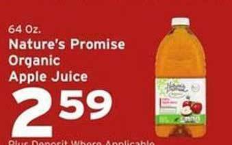 Hannaford Nature's Promise Organic Apple Juice offer