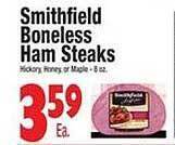 King Kullen Smithfield Boneless Ham Steaks offer